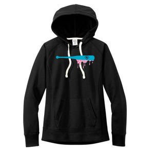 Baseball Bat With Sprinkles Drip Women's Fleece Hoodie