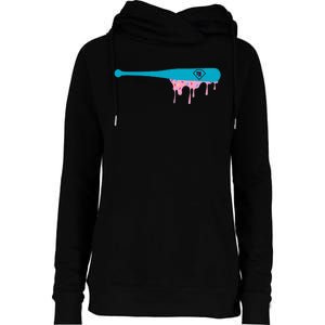 Baseball Bat With Sprinkles Drip Womens Funnel Neck Pullover Hood