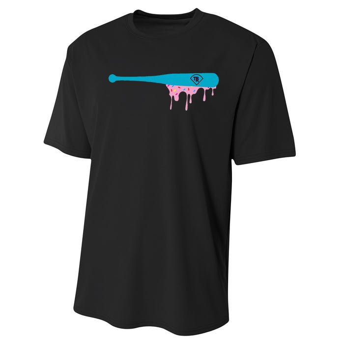 Baseball Bat With Sprinkles Drip Performance Sprint T-Shirt