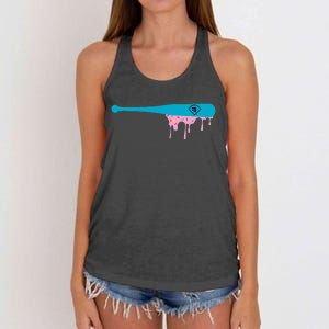 Baseball Bat With Sprinkles Drip Women's Knotted Racerback Tank