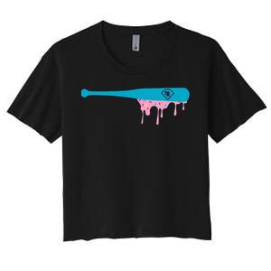 Baseball Bat With Sprinkles Drip Women's Crop Top Tee