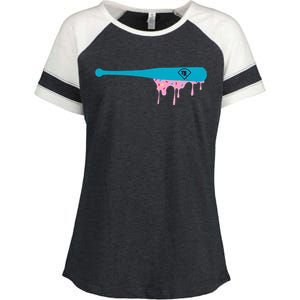 Baseball Bat With Sprinkles Drip Enza Ladies Jersey Colorblock Tee