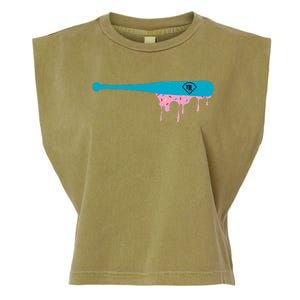 Baseball Bat With Sprinkles Drip Garment-Dyed Women's Muscle Tee