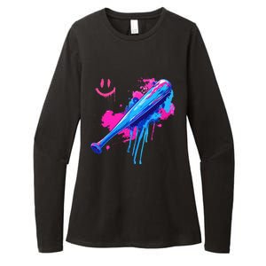 Baseball Bat With Sprinkles Drip Womens CVC Long Sleeve Shirt