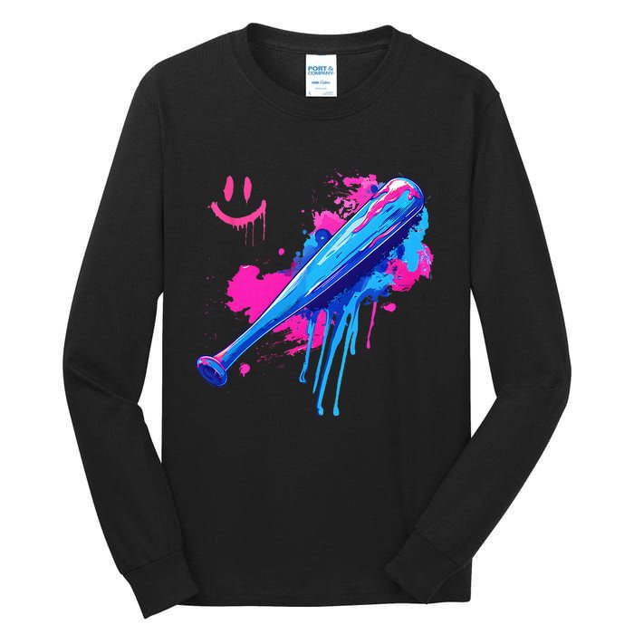 Baseball Bat With Sprinkles Drip Tall Long Sleeve T-Shirt