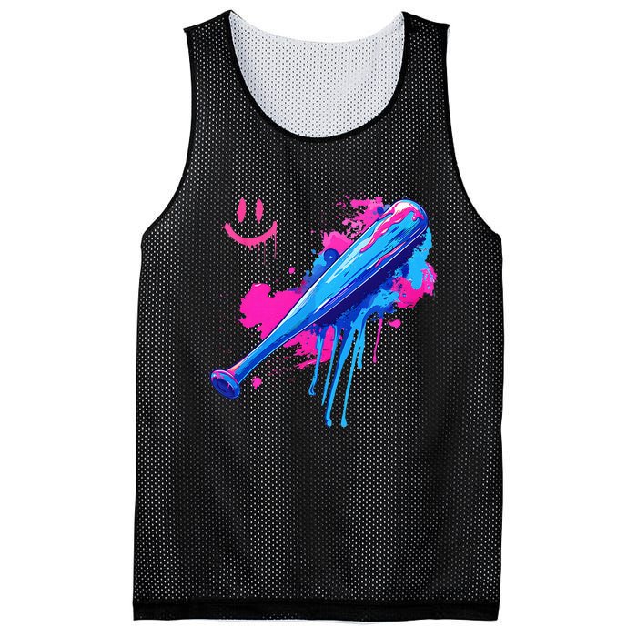 Baseball Bat With Sprinkles Drip Mesh Reversible Basketball Jersey Tank