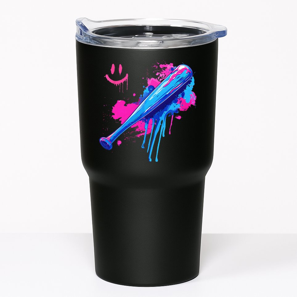 Baseball Bat With Sprinkles Drip Tumbler