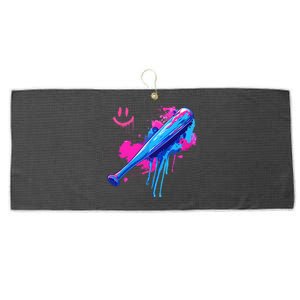 Baseball Bat With Sprinkles Drip Large Microfiber Waffle Golf Towel