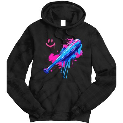 Baseball Bat With Sprinkles Drip Tie Dye Hoodie