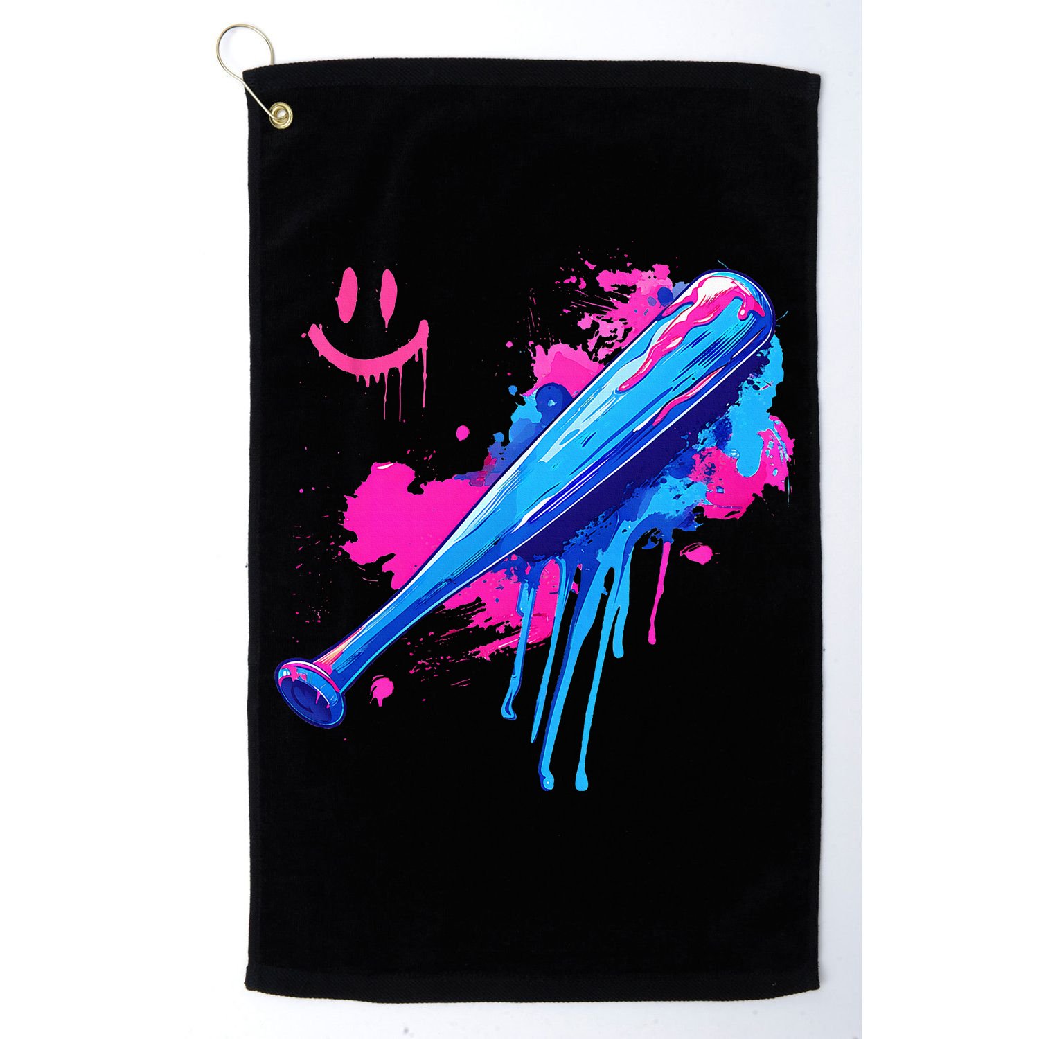 Baseball Bat With Sprinkles Drip Golf Towel