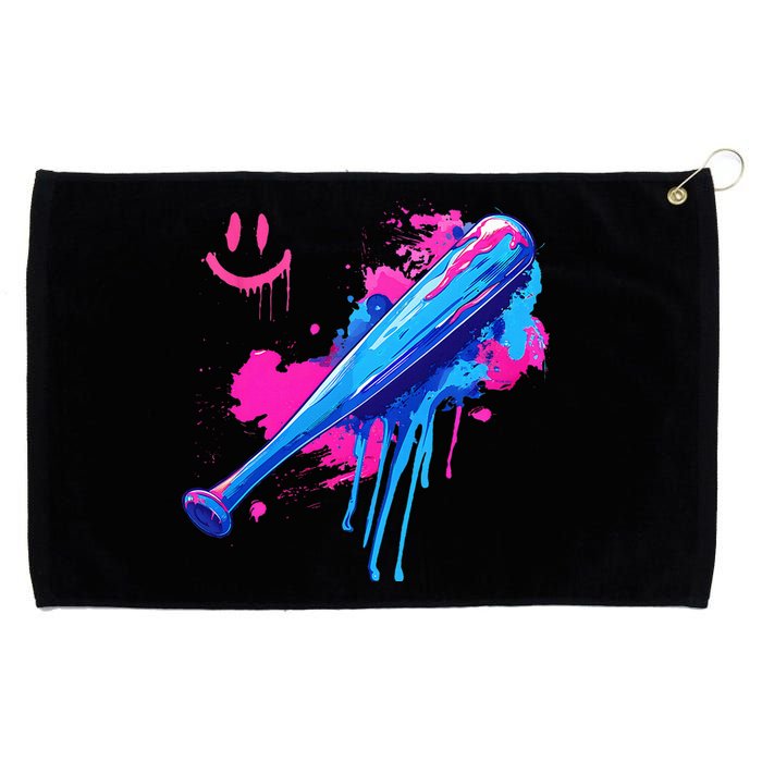 Baseball Bat With Sprinkles Drip Grommeted Golf Towel