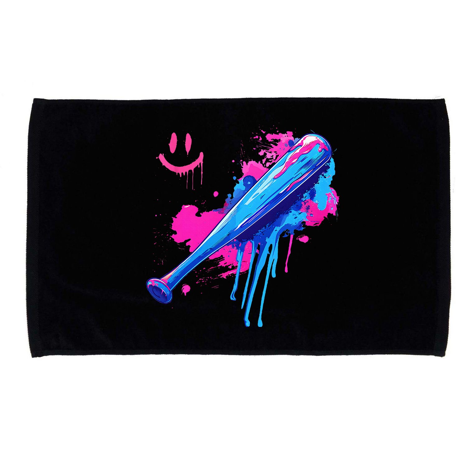 Baseball Bat With Sprinkles Drip Microfiber Hand Towel