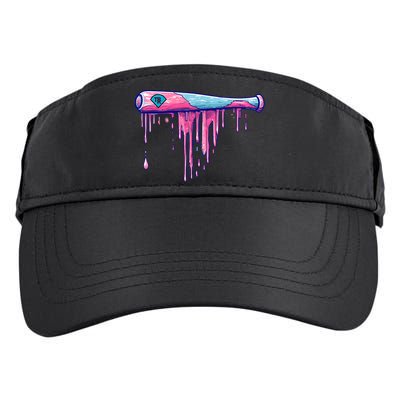 Baseball Bat With Sprinkles Drip Adult Drive Performance Visor