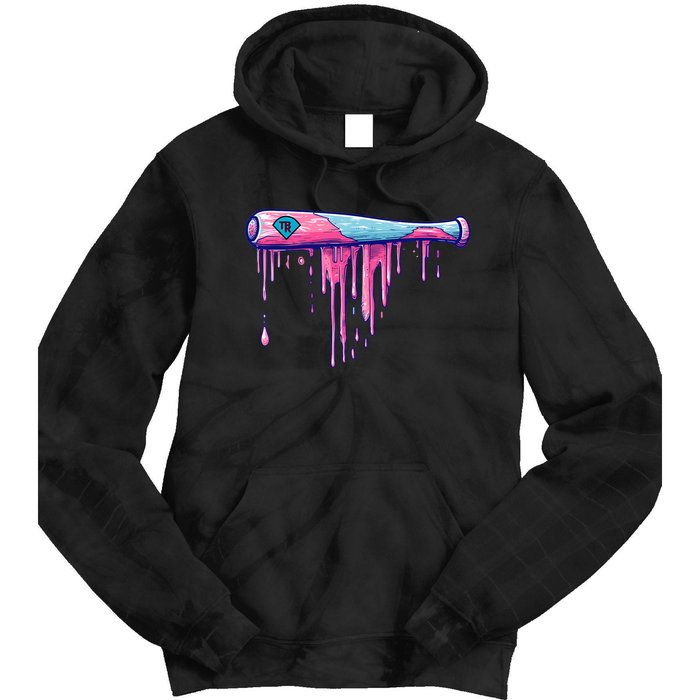 Baseball Bat With Sprinkles Drip Tie Dye Hoodie