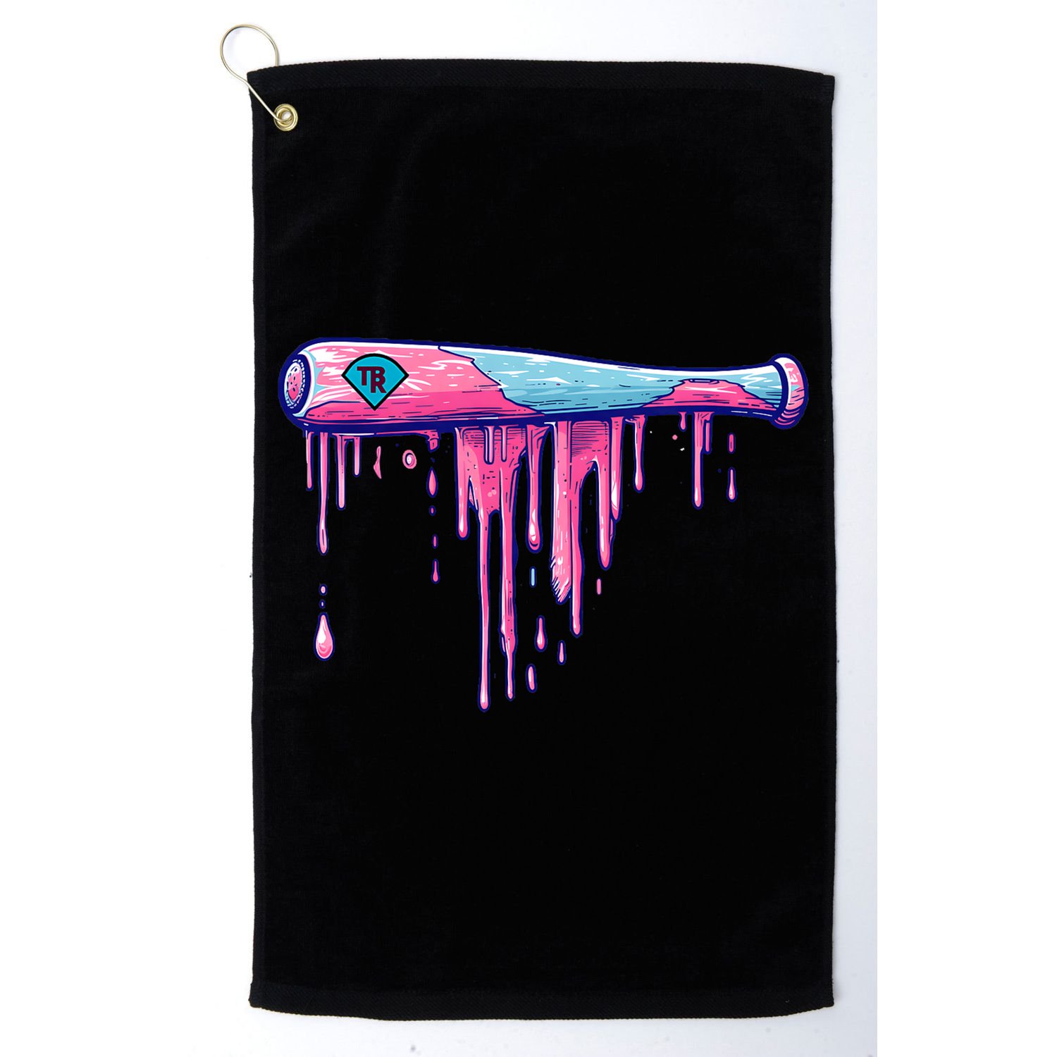 Baseball Bat With Sprinkles Drip Golf Towel