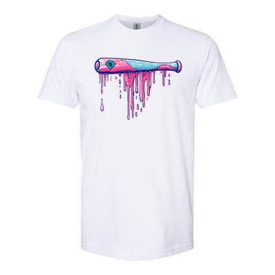 Baseball Bat With Sprinkles Drip Softstyle CVC T-Shirt