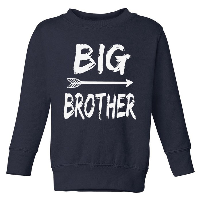 Big Brother With Arrow Funny Gifts 2024 Toddler Sweatshirt