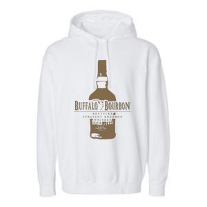 Buffalo Bourbon Whiskey Bottle Large Logo Garment-Dyed Fleece Hoodie