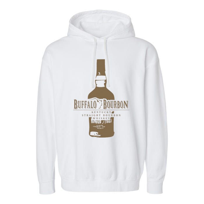 Buffalo Bourbon Whiskey Bottle Large Logo Garment-Dyed Fleece Hoodie