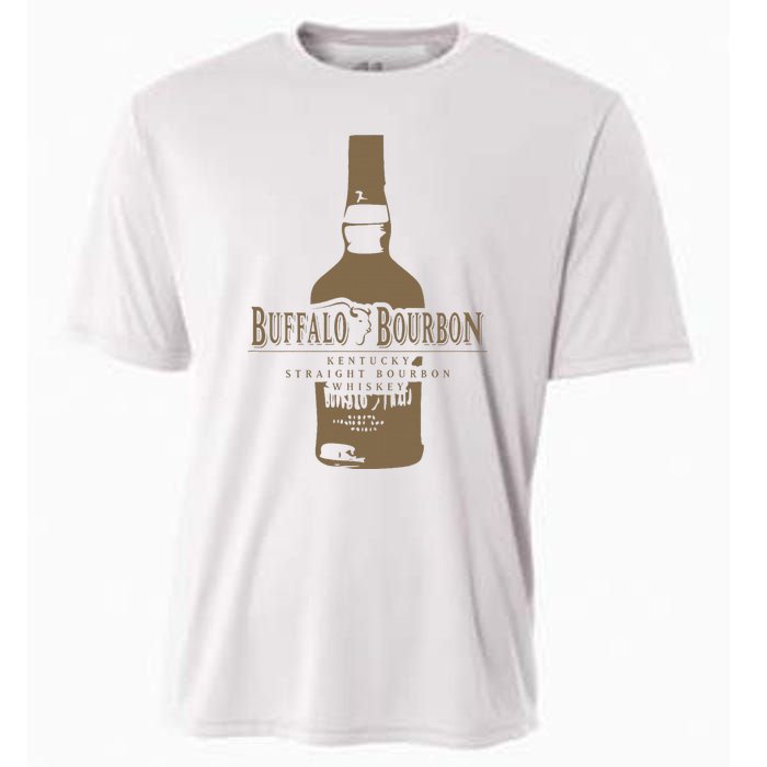 Buffalo Bourbon Whiskey Bottle Large Logo Cooling Performance Crew T-Shirt