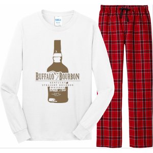 Buffalo Bourbon Whiskey Bottle Large Logo Long Sleeve Pajama Set