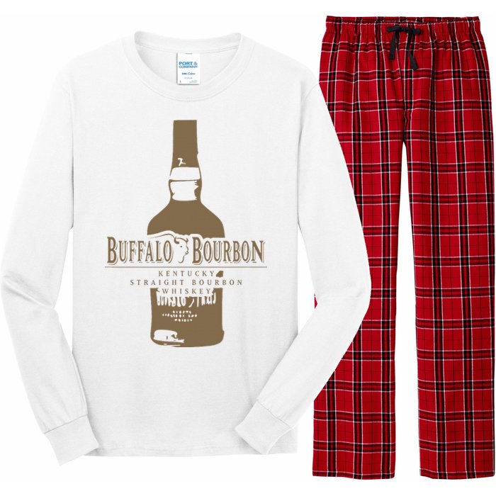 Buffalo Bourbon Whiskey Bottle Large Logo Long Sleeve Pajama Set