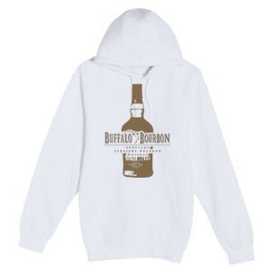 Buffalo Bourbon Whiskey Bottle Large Logo Premium Pullover Hoodie