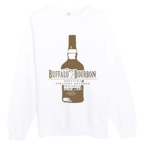 Buffalo Bourbon Whiskey Bottle Large Logo Premium Crewneck Sweatshirt