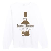 Buffalo Bourbon Whiskey Bottle Large Logo Premium Crewneck Sweatshirt