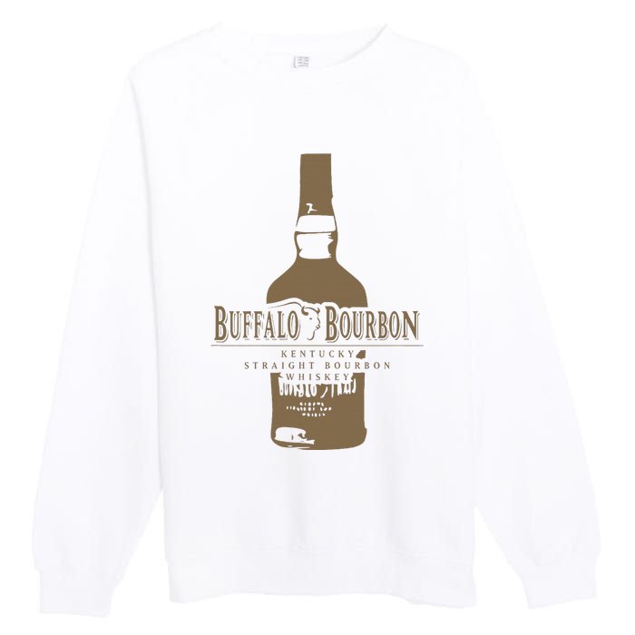 Buffalo Bourbon Whiskey Bottle Large Logo Premium Crewneck Sweatshirt