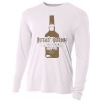 Buffalo Bourbon Whiskey Bottle Large Logo Cooling Performance Long Sleeve Crew