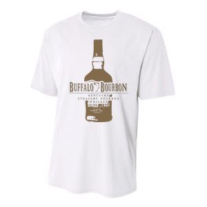 Buffalo Bourbon Whiskey Bottle Large Logo Performance Sprint T-Shirt