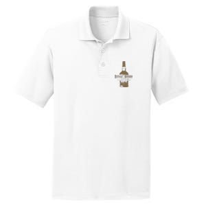 Buffalo Bourbon Whiskey Bottle Large Logo PosiCharge RacerMesh Polo