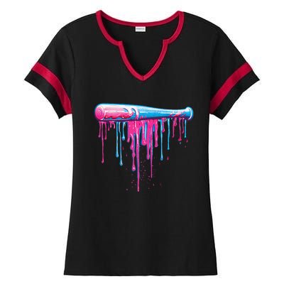 Baseball Bat With Sprinkles Drip Gift Ladies Halftime Notch Neck Tee