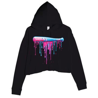 Baseball Bat With Sprinkles Drip Gift Crop Fleece Hoodie