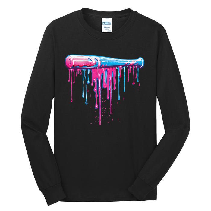 Baseball Bat With Sprinkles Drip Gift Tall Long Sleeve T-Shirt