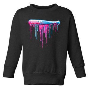 Baseball Bat With Sprinkles Drip Gift Toddler Sweatshirt