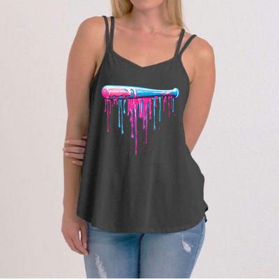 Baseball Bat With Sprinkles Drip Gift Women's Strappy Tank