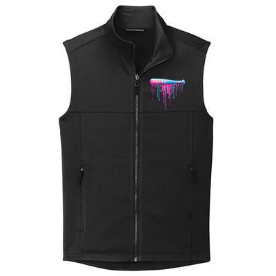 Baseball Bat With Sprinkles Drip Gift Collective Smooth Fleece Vest