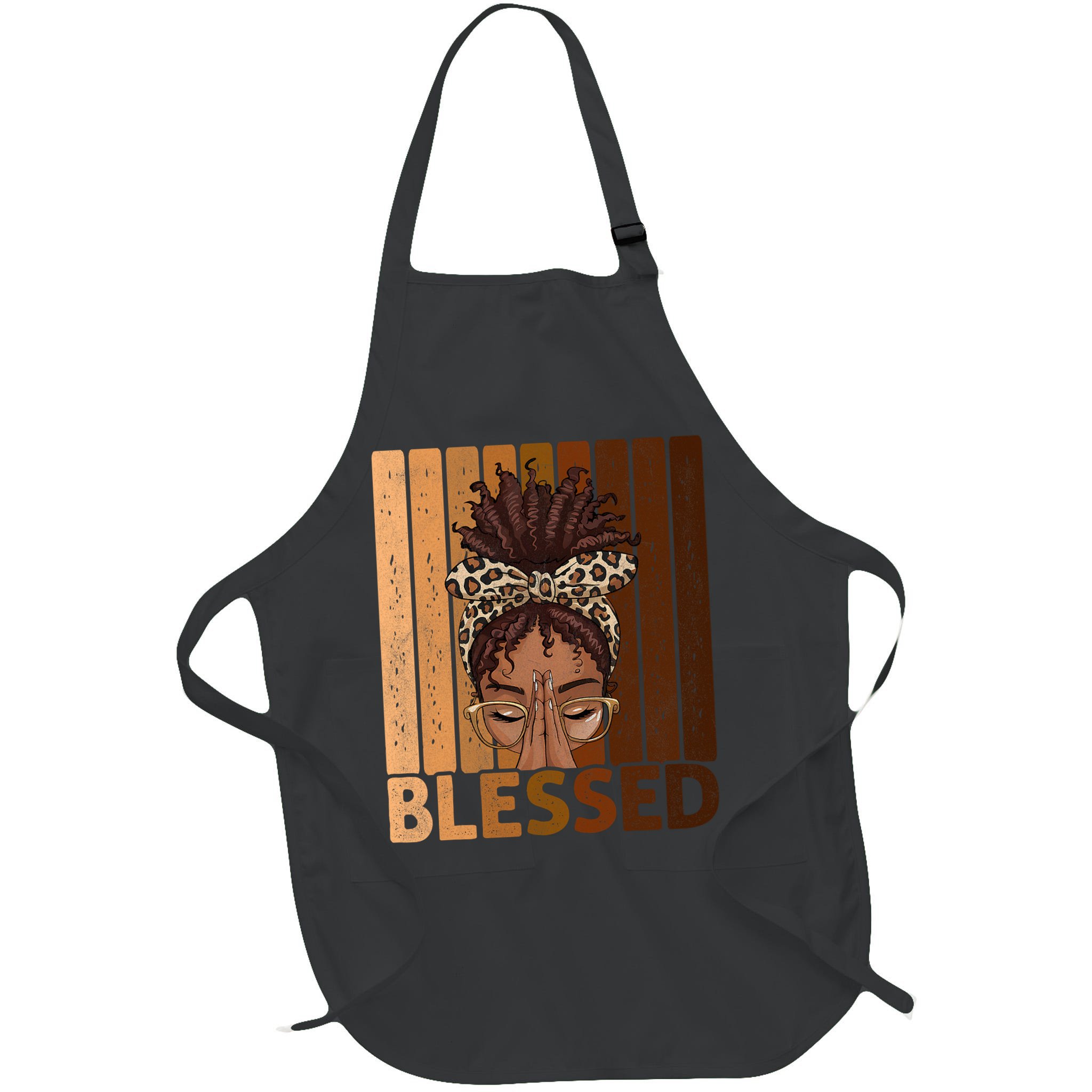 Blessed Black Woman Praying African American Christian  Apron
