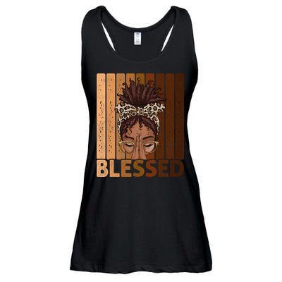 Blessed Black Woman Praying African American Christian  Ladies Essential Flowy Tank