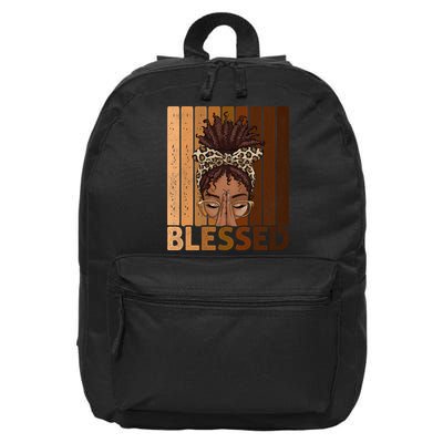 Blessed Black Woman Praying African American Christian  16 in Basic Backpack