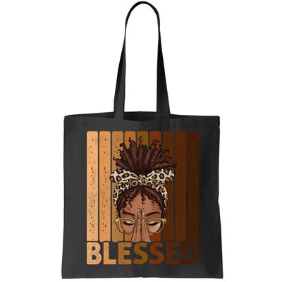Blessed Black Woman Praying African American Christian  Bag