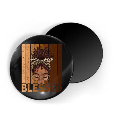 Blessed Black Woman Praying African American Christian  Magnet