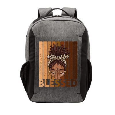 Blessed Black Woman Praying African American Christian  Vector Backpack