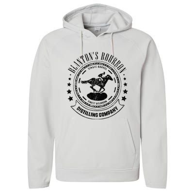 Blantons Bourbon Whiskey Distilling Company Performance Fleece Hoodie