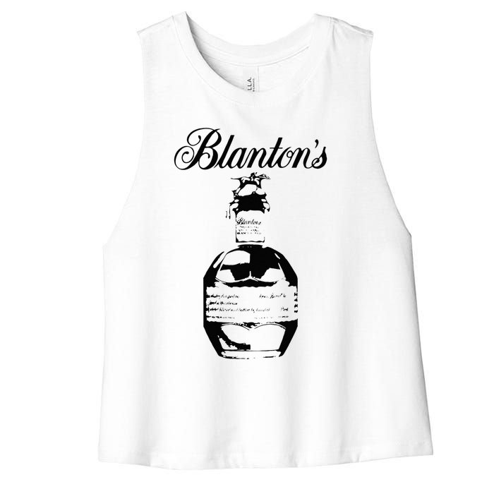 Blantons Bourbon Whiskey Kentucky Distillery Trail Women's Racerback Cropped Tank