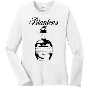 Blantons Bourbon Whiskey Kentucky Distillery Trail Ladies Long Sleeve Shirt