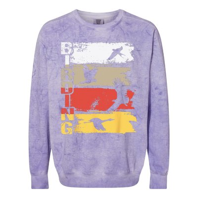 Birding Bird Watching Birder Bird Watcher Bird Lover Colorblast Crewneck Sweatshirt