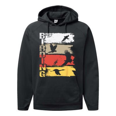 Birding Bird Watching Birder Bird Watcher Bird Lover Performance Fleece Hoodie